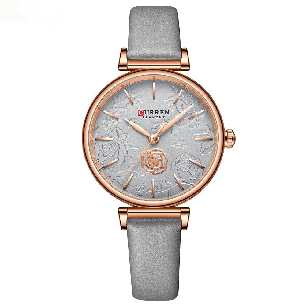 Montre Quartz à l'épreuve de l'eau pour femmes mode et simple