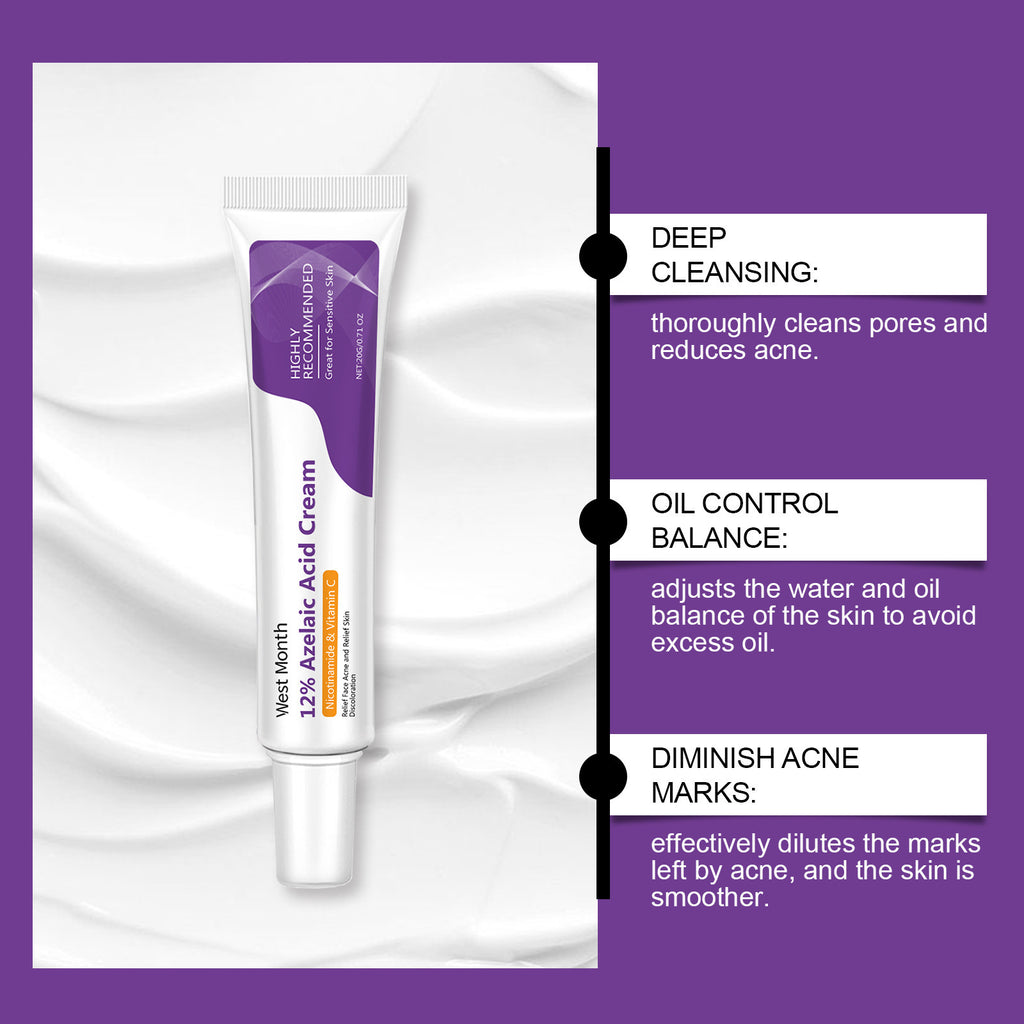 Westmesh Azelaic Acid Care Crème soin de l'acné Soin visage peau nettoyant crème Commerce extérieur Quil