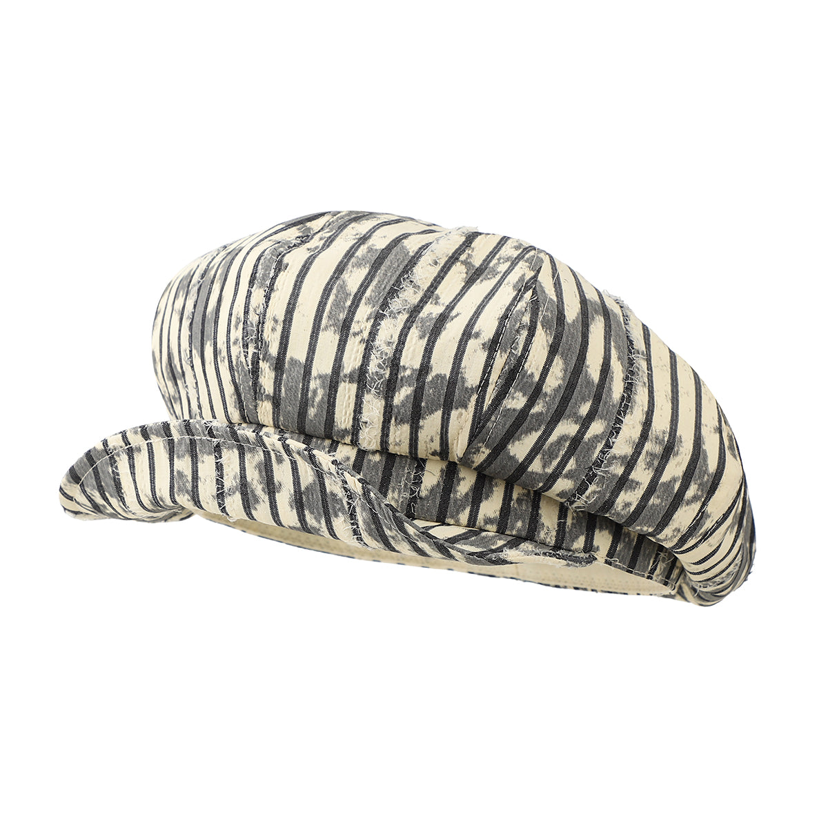 Chapeau de journal Octagonal rayé et lavé à l'eau - British Style
