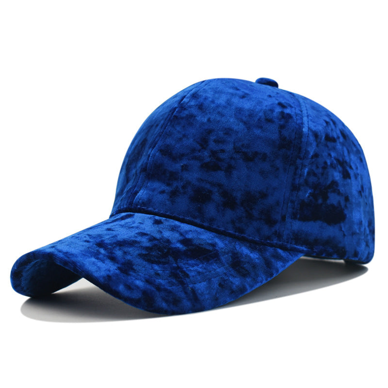 Casquette de baseball souple et rétro Velvet pour femme
