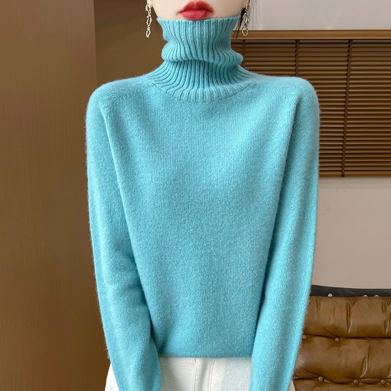Chandail tricoté Pull à manches longues en couleur solide