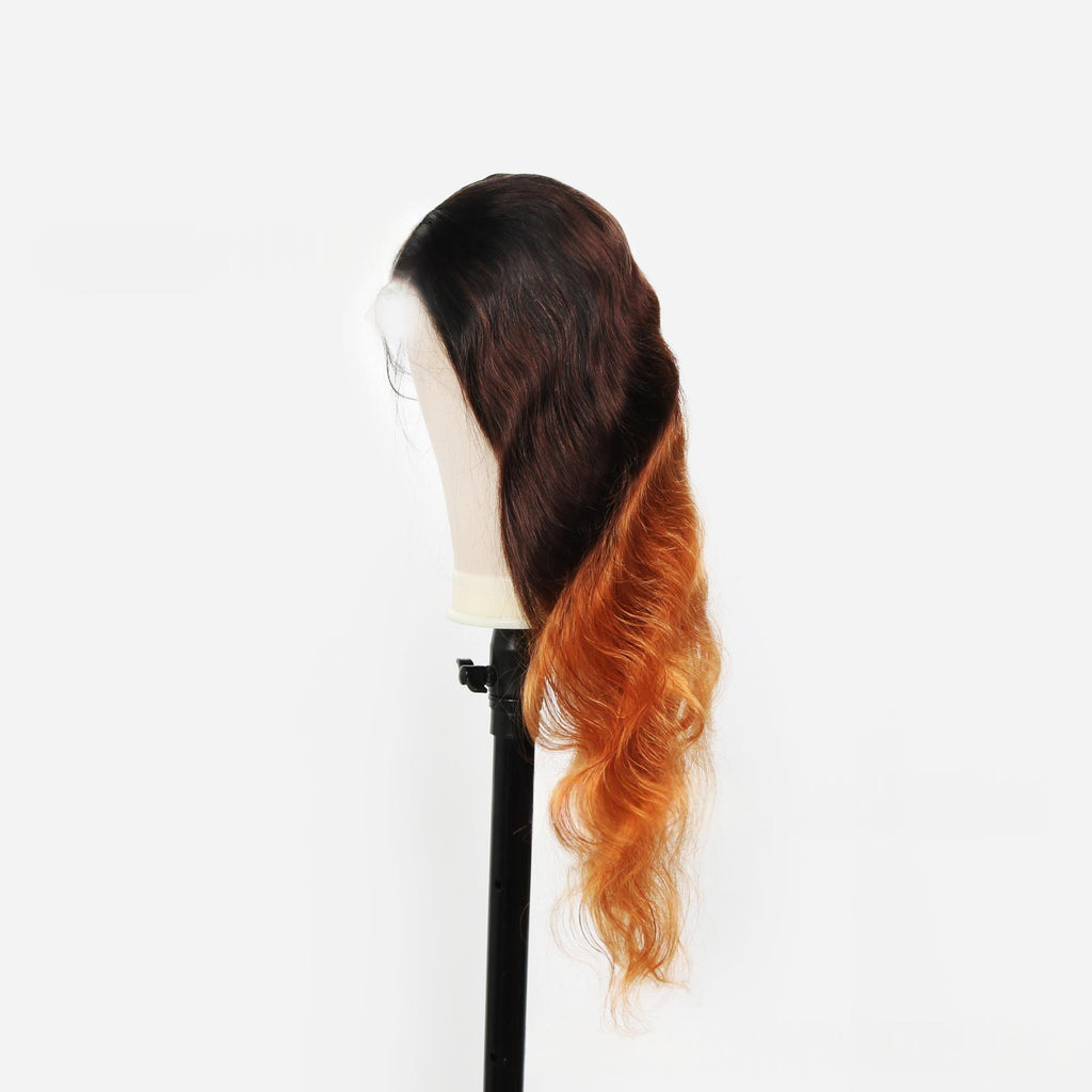 Perruque Ombre Couleur Cap en dentelle cheveux humains