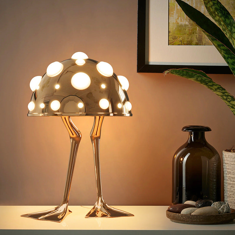 Lampe de table pour plongeur tout-cuivre