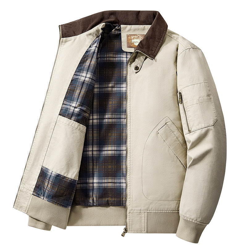 Veste de vol en coton lavé pour hommes