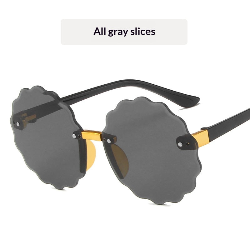 Lunettes de soleil rondes pour enfants sans cadre