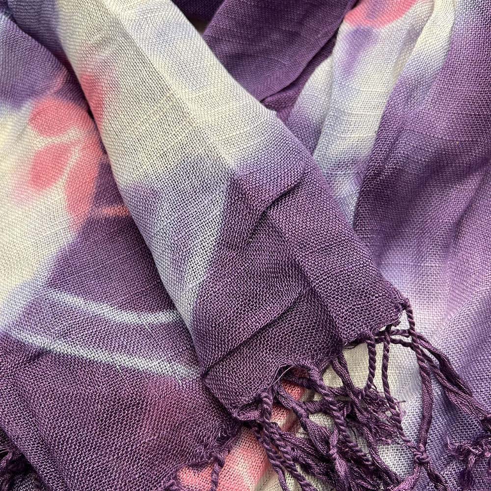 2pcs Lilac Purple Tassel Scarf