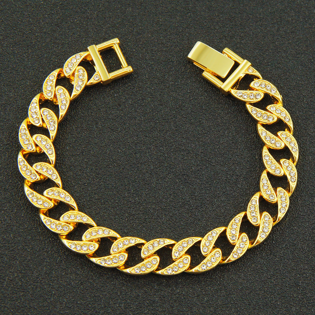 Collier Hip-hop Cuban-link pour hommes et femmes