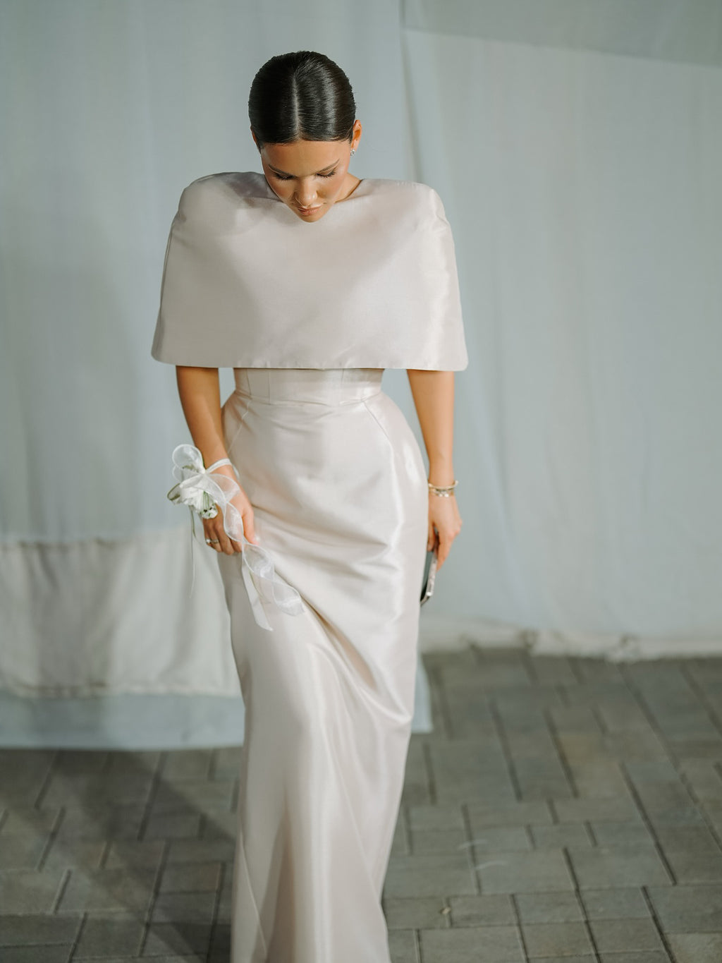 Set de robe Satiné Cape Top &Fitted Maxi