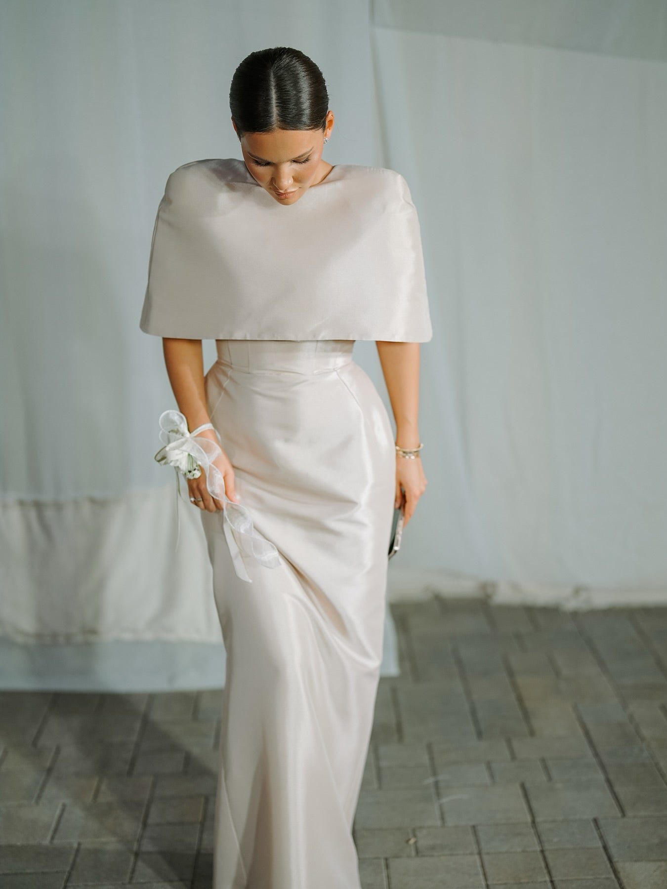 Set de robe Satiné Cape Top &Fitted Maxi