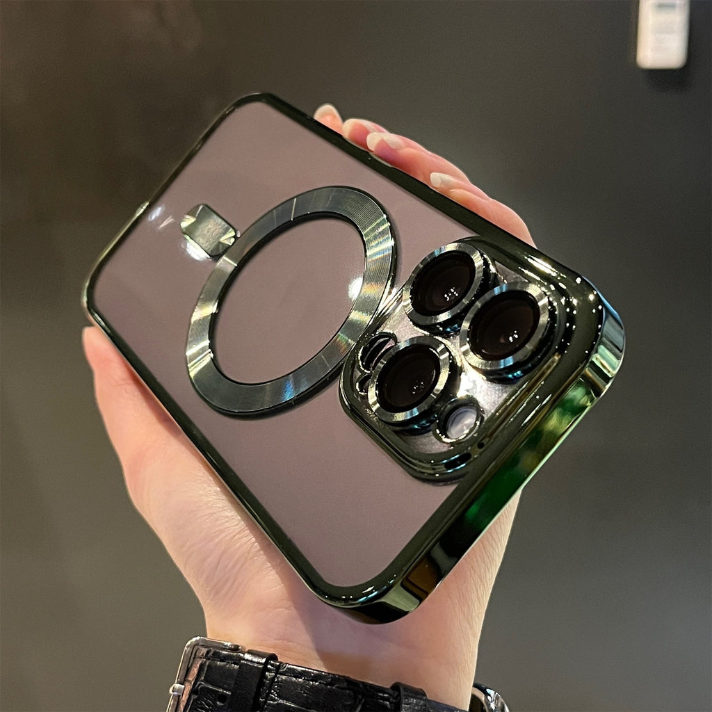 Mobile Phone Case Electroplated Magnetic Lens Clear Film Anti-drop