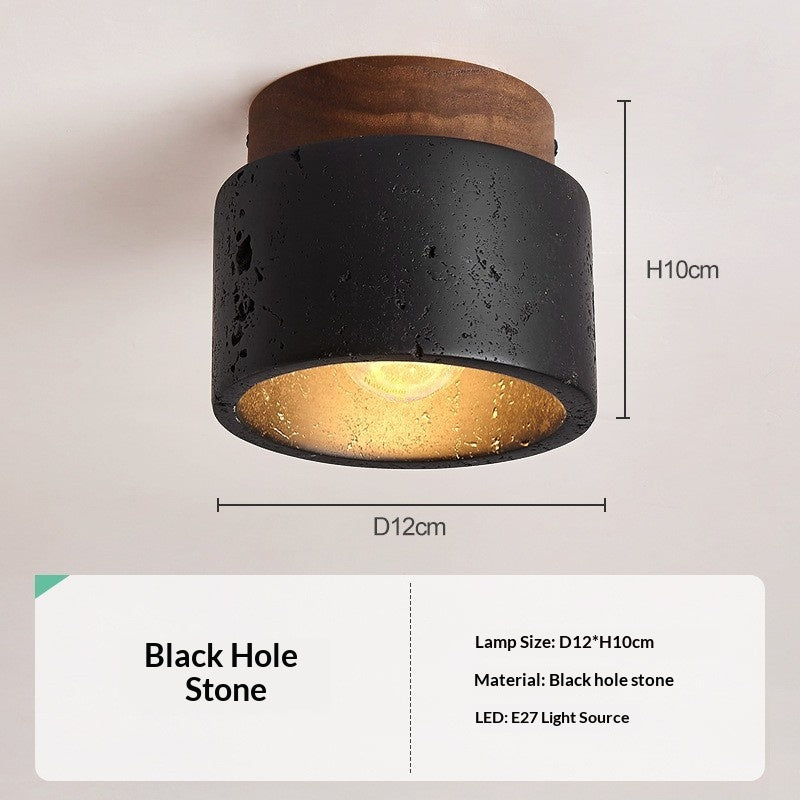 Style japonais Trendy jaune Cave Style Plafond lumière pour usage domestique