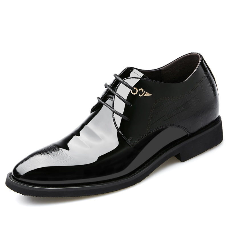 Chaussures en cuir pour hommes avec talon caché