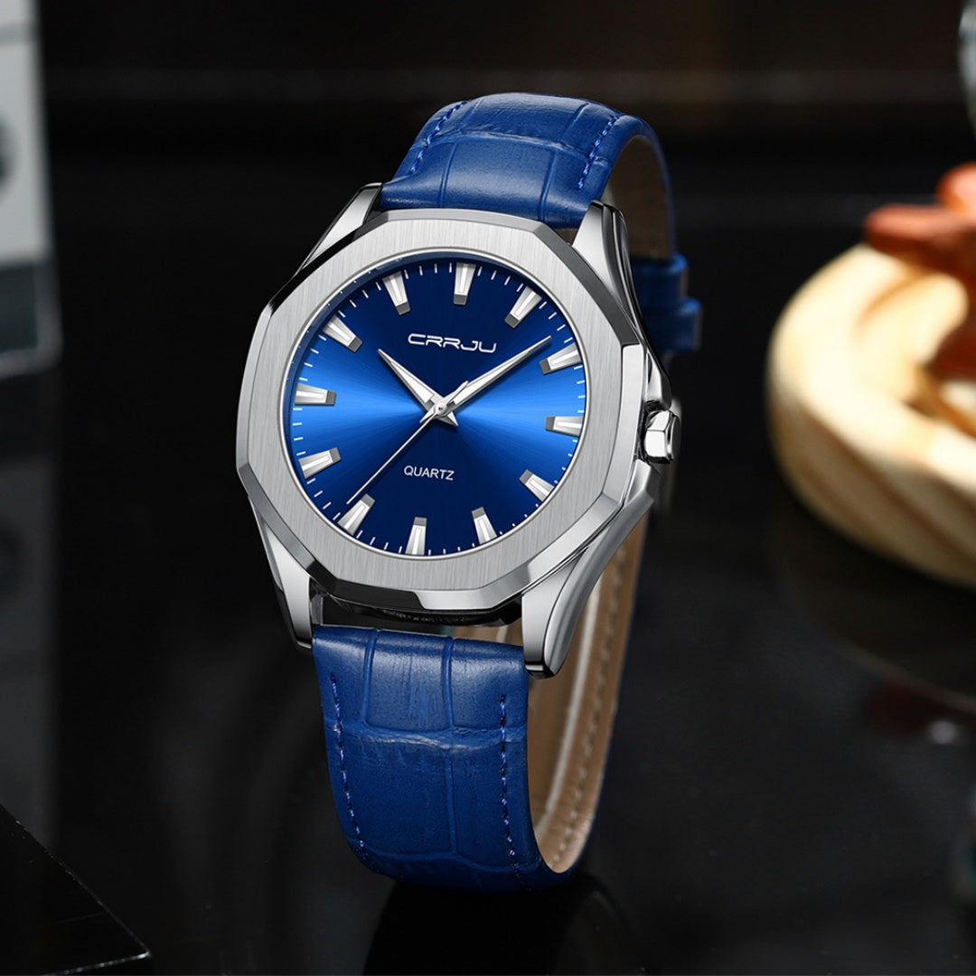 Montre à quartz ronde étanche simple