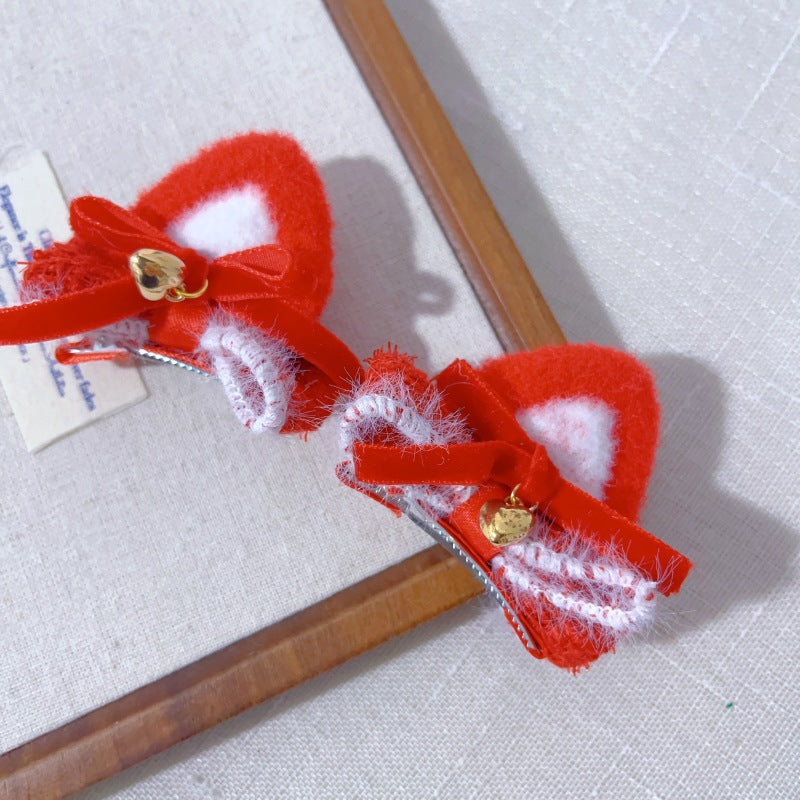 Clip mignon pour les cheveux de l'arc de chat