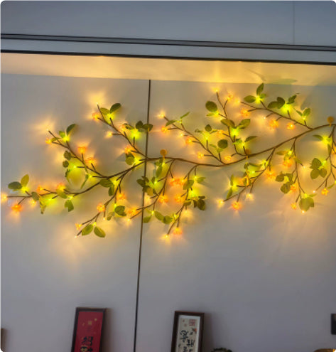 LED Rattan Lampe Noël Décoration intérieure de mur Simulation Branche Lumière
