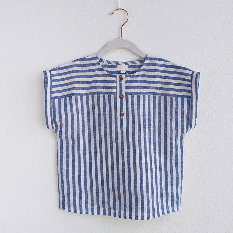 T-shirt en coton à manches courtes Mori Style avant Mince