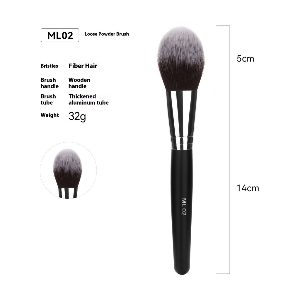 Vente Amazon Can Bulk 32 PCs Brush Suit Brush simple maquillage Sac en cuir avec poignée en bois