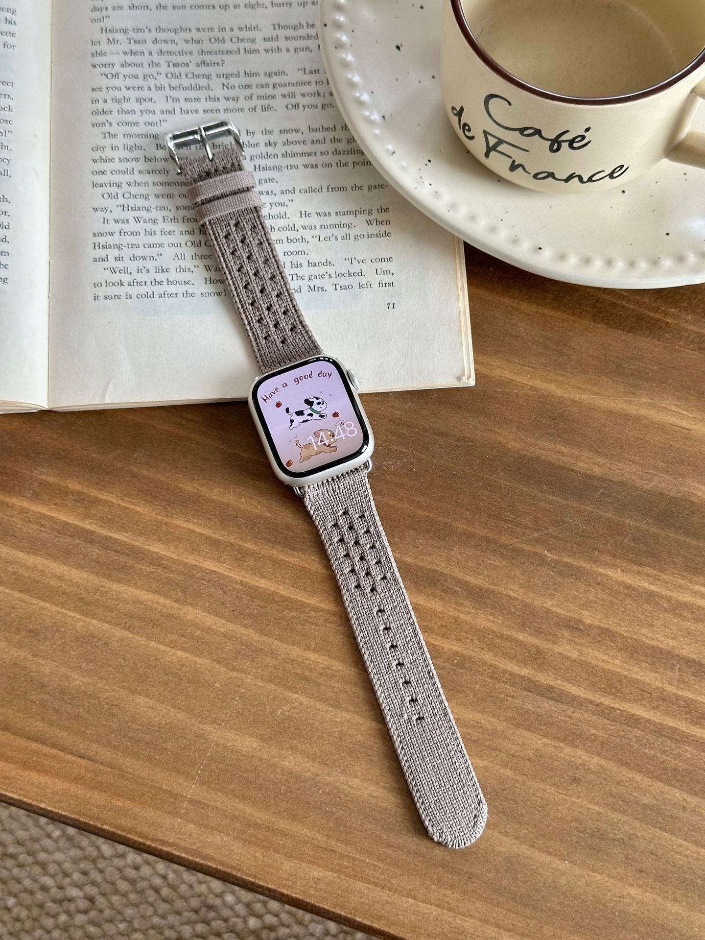 Bracelet de montre tissé en nylon tricoté
