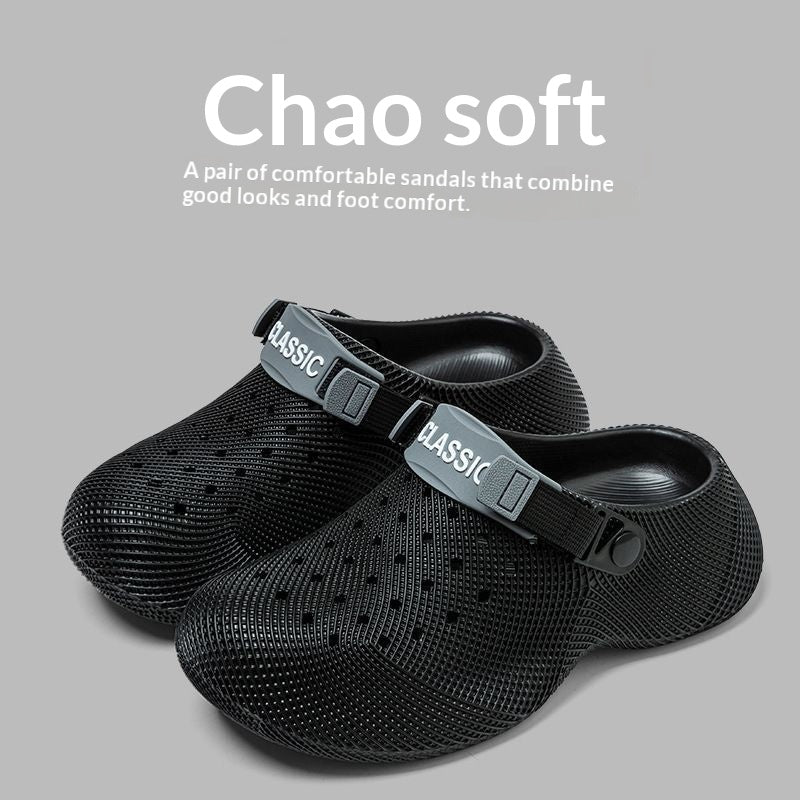 Hommes EVA non glissant Chaussures de plage à semelle épaisse pour l'usure extérieure
