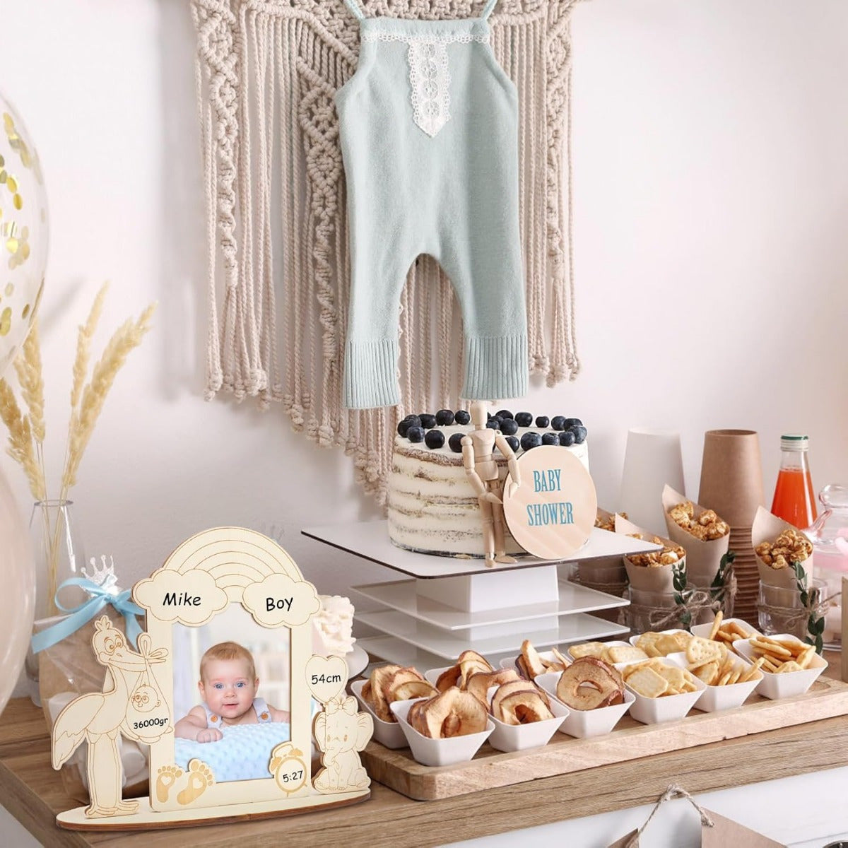 Décorations de soirée et accessoires—Bienvenue Accueil Cadre photo cadeau bébé
