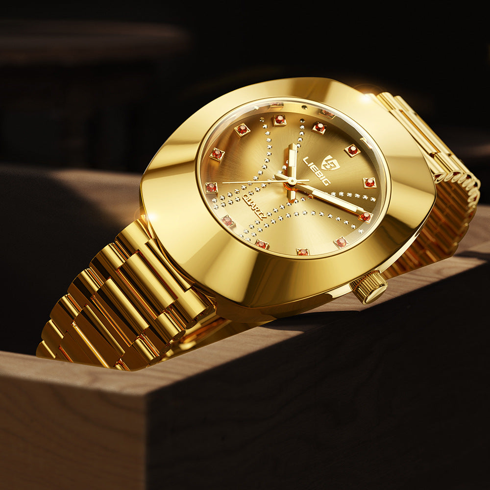 Fashion Imperméable Quartz Watch Or