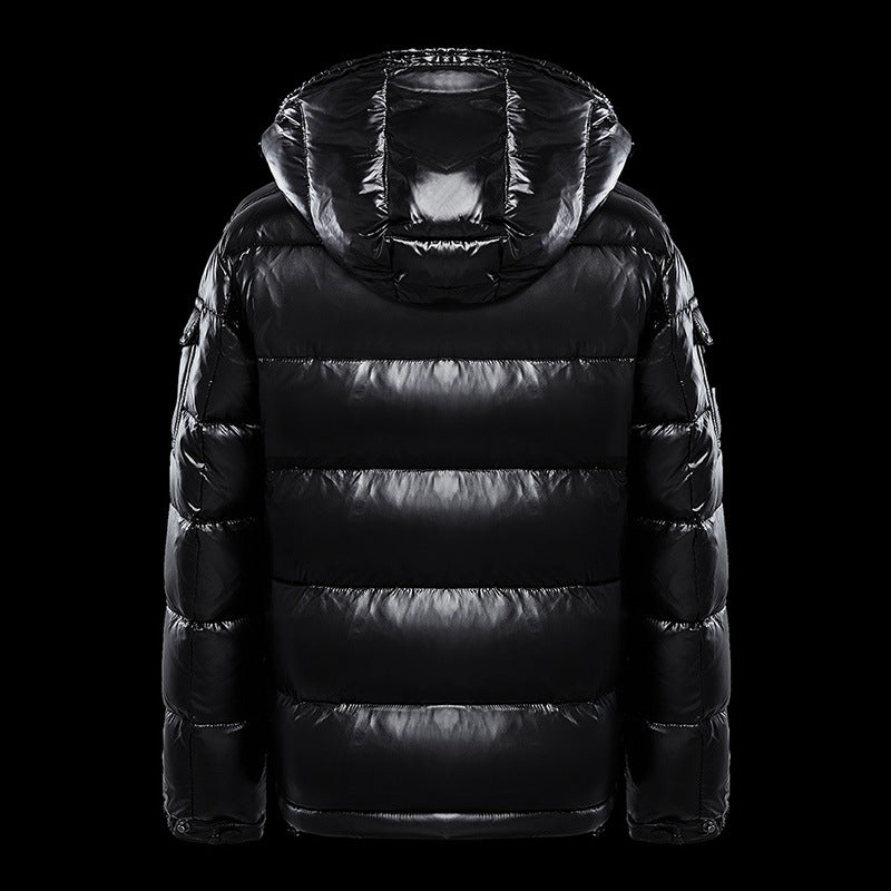 Manteau court Trendy Homme Glossy Épaisseur veste vers le bas