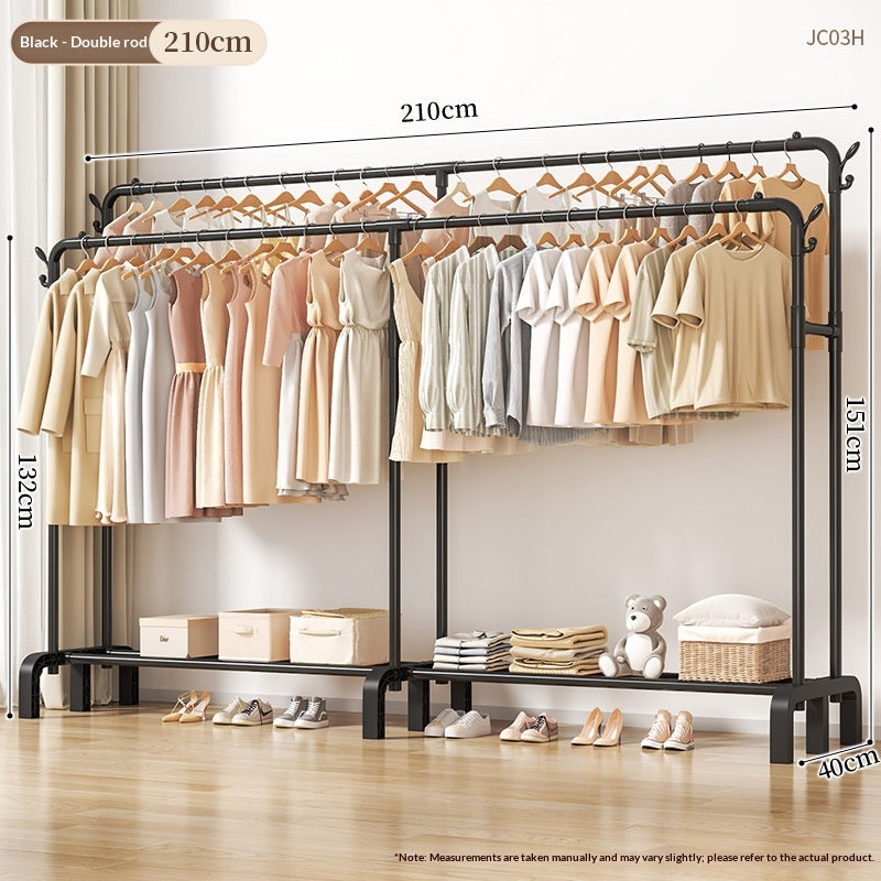 Séchage Rack Etage Chambre Chambre à coucher Hanger Intérieur Balcon Ménage Simple Vêtements Rack Plus Th
