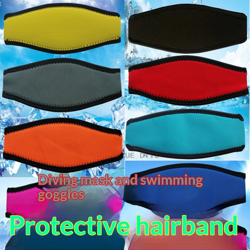 Strap de plongée avec masque de plongée et protection des cheveux bande de tête double couche