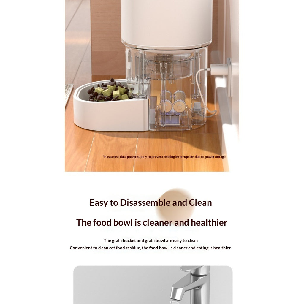 Wi-Fi Smart Pet Feeder avec contrôle d'application et alimentation programmée