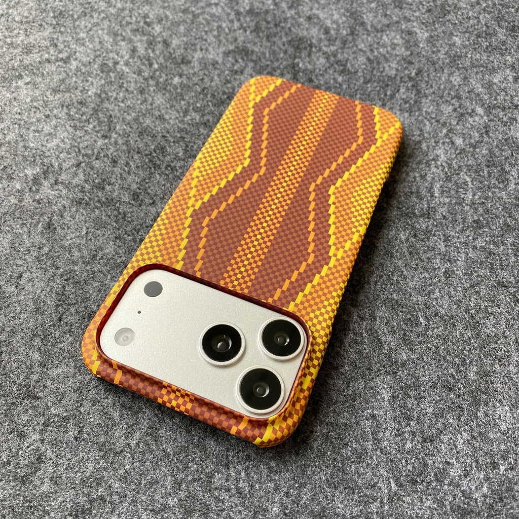 Étui de téléphone à texture kevlar résistant à l'empreinte digitale