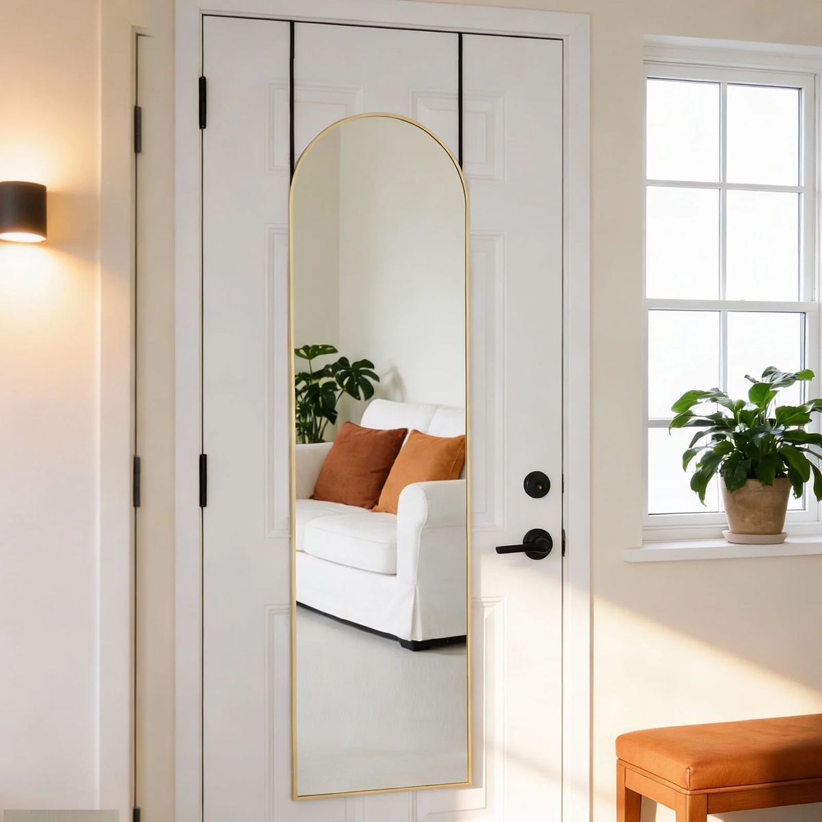 Miroir mural sur pied