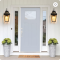 21inch H 2 Pack Outdoor Wall Lantern Light Modern Black Metal and Clear Glass for Porch