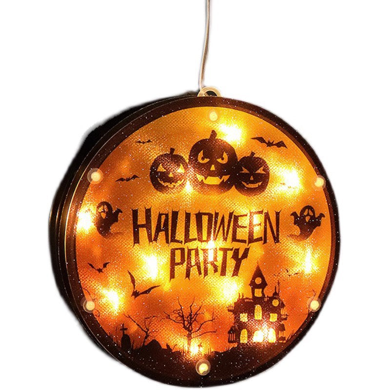 En stock Traitement Halloween Lumineux citrouille décoration légère Fête fenêtre pendentif Atmos