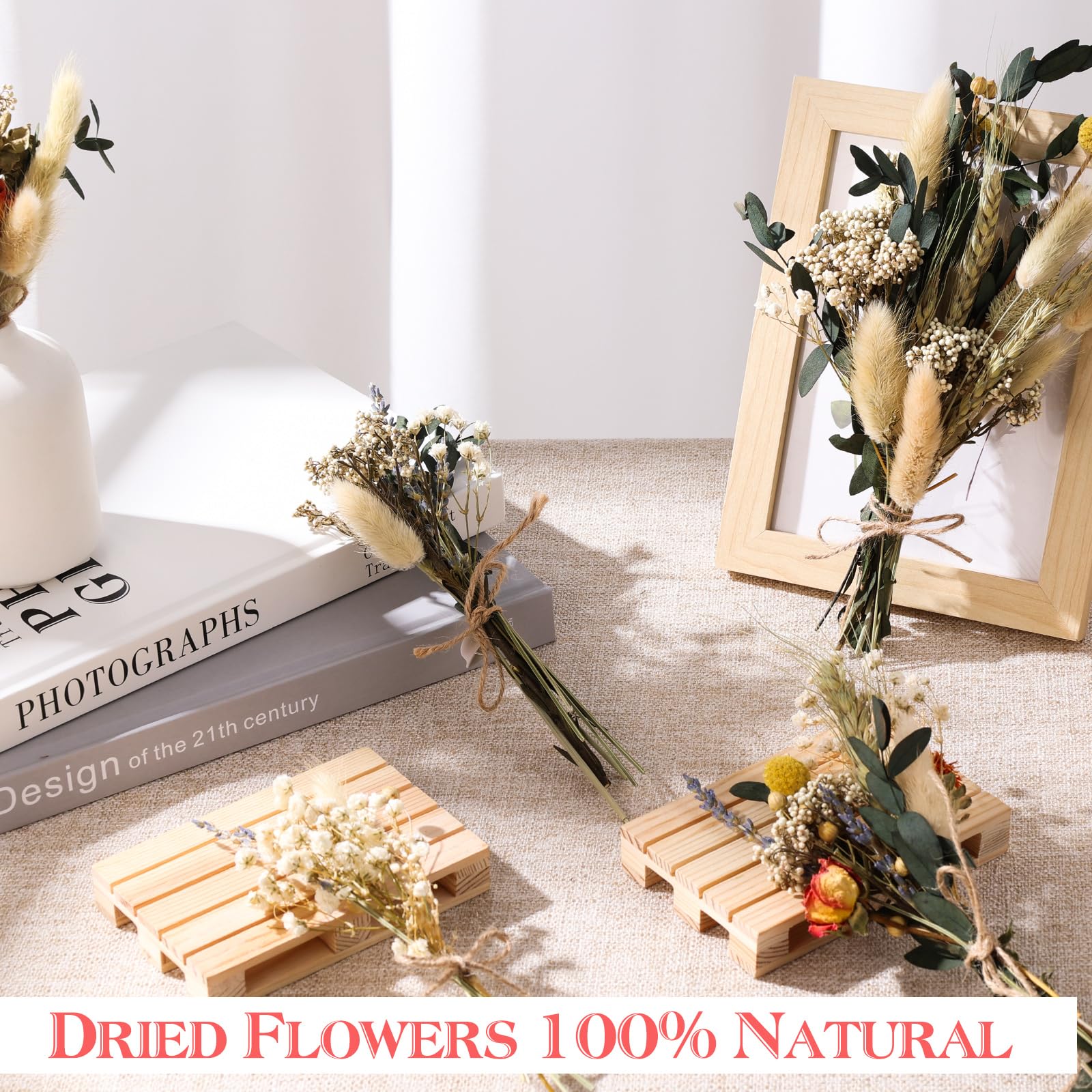 Ensemble de 160 fleurs séchées