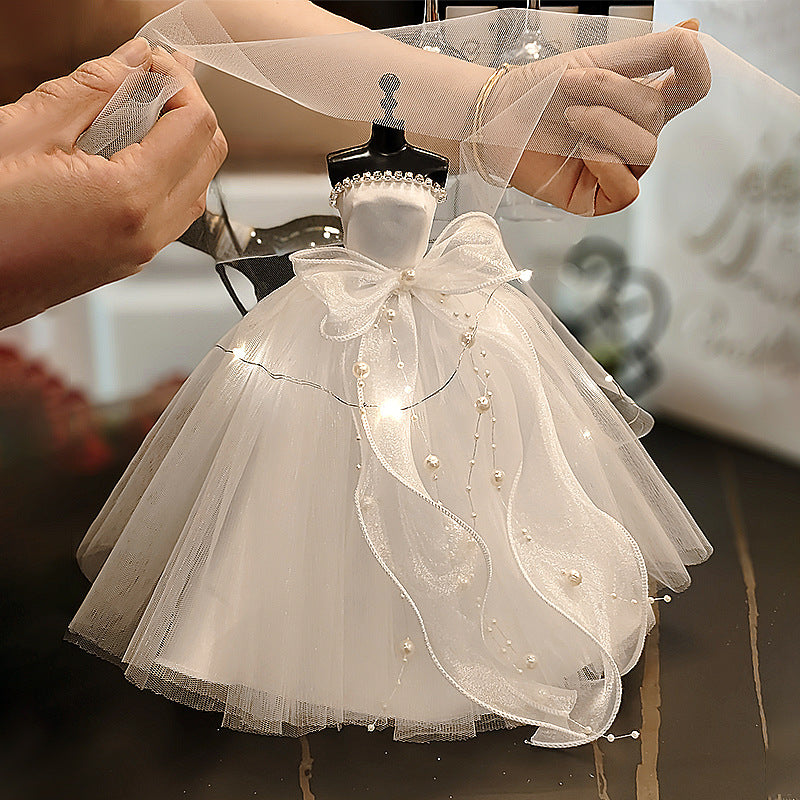 Princess Girl Toy Robe de mariée modèle boîte cadeau