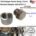 2 Sets Catalytic Converter encoched Style O2 capteur d'oxygène Bung et Plug M18X1.5