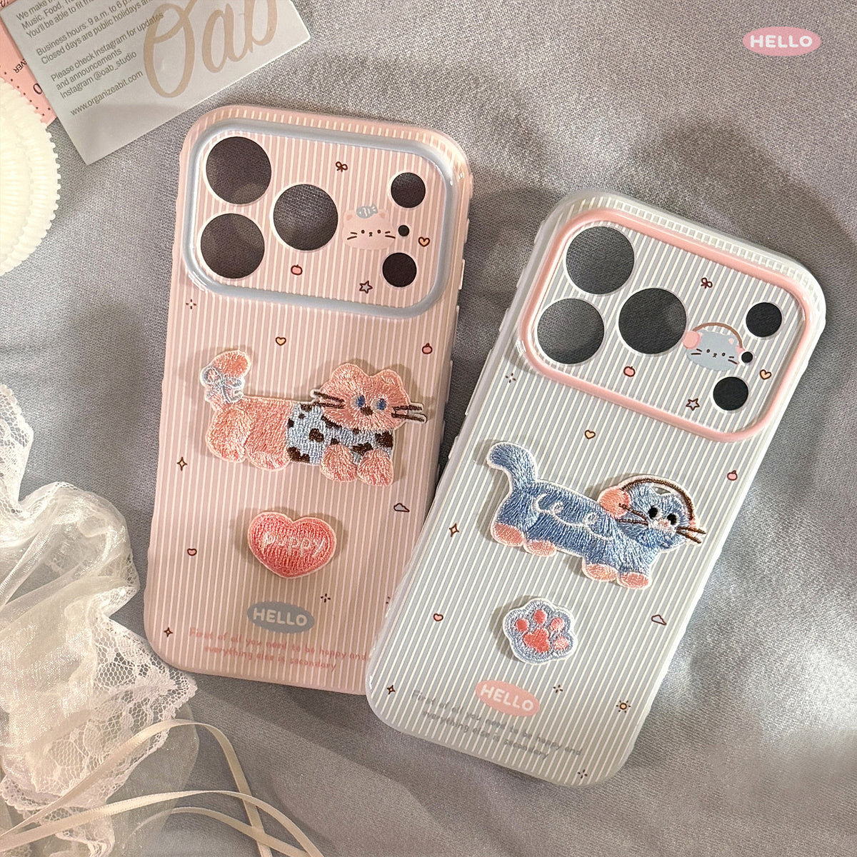 Splashproof Scratched Cat Phone Case