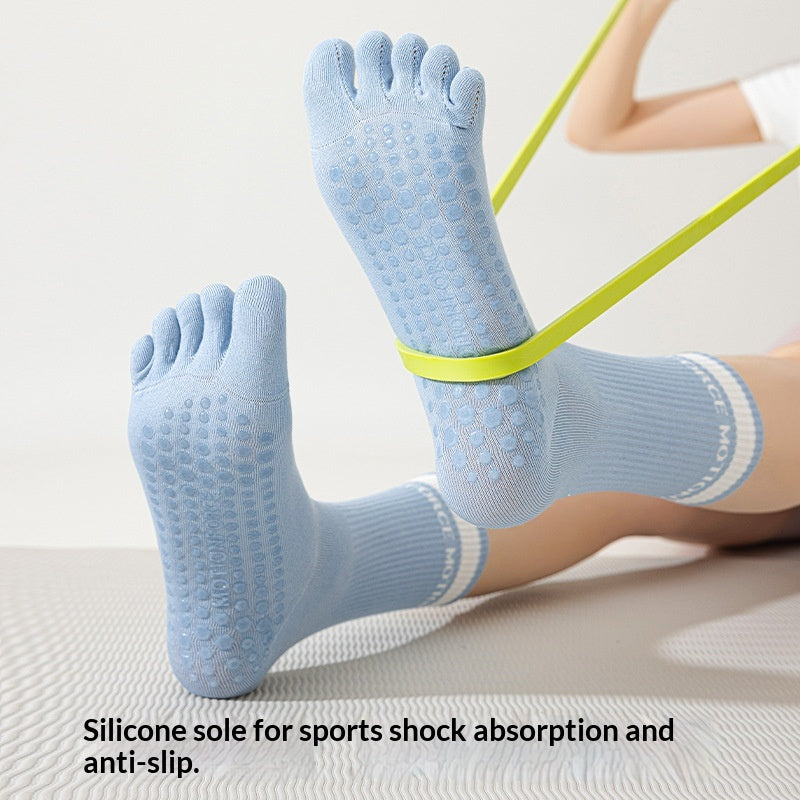 SpringSummer Chaussettes à cinq doigts pour le yoga et Pilates en couleurs vives pour les femmes