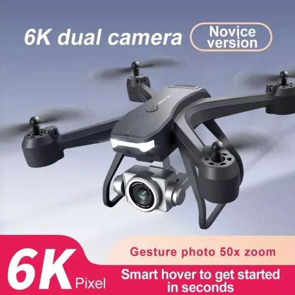3 batterie V14 Drone professionnel HD 6K Dual Camera Wifi FPV Portable RC Quadcopter