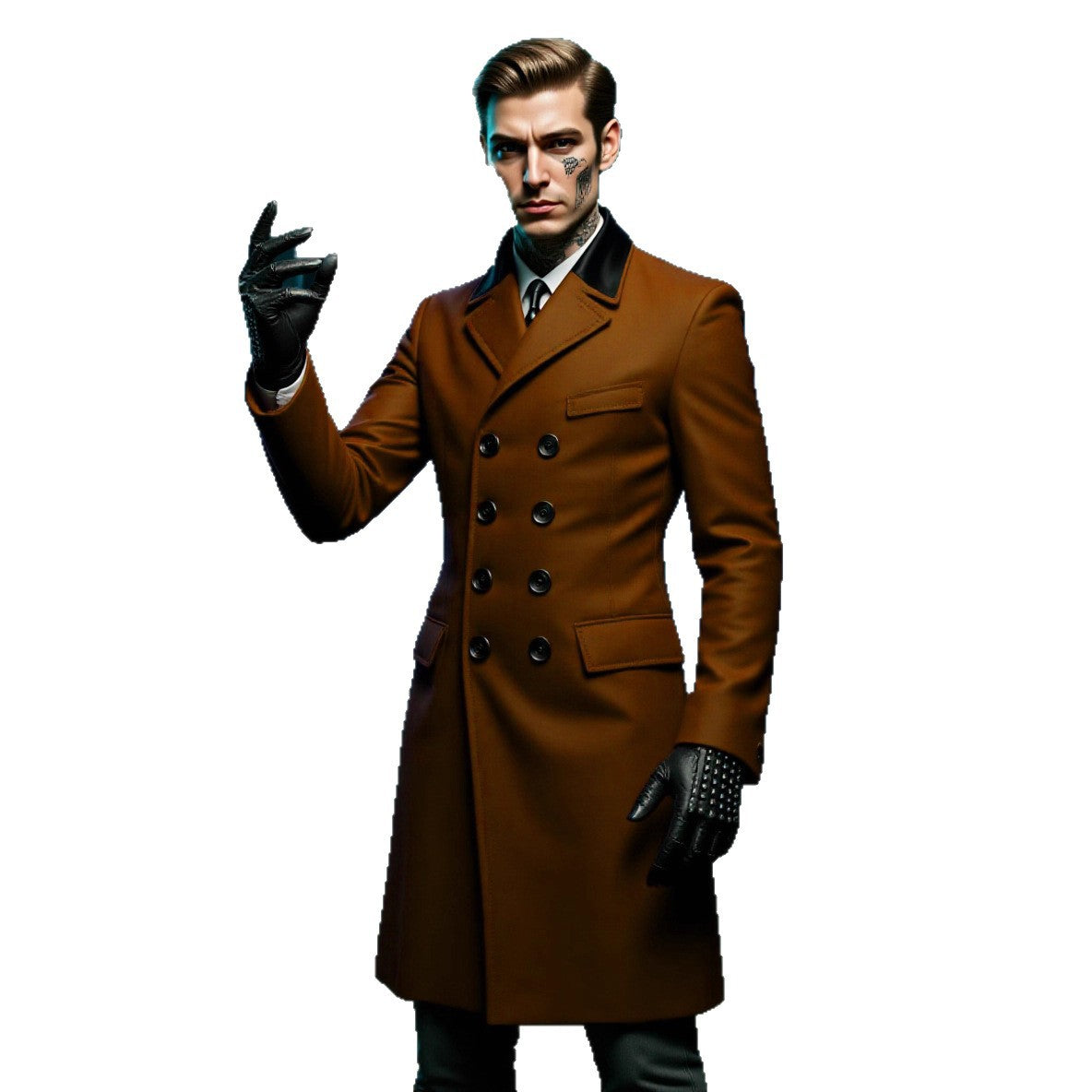 Manteau en laine doublé pour l'automne et l'hiver