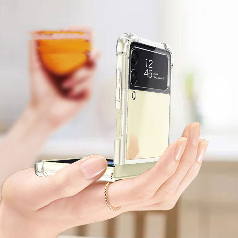Étui de téléphone mobile à quatre cornes transparent ultra-mince
