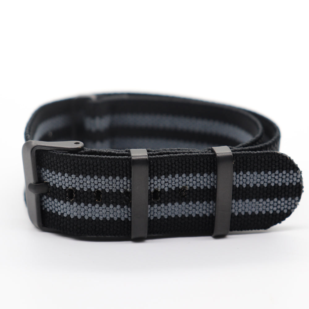 Bracelet en nylon noir avec sangle élastique