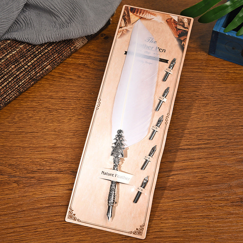 Stylo retro européen et américain personnalisé Cadeau trempé dans un stylo à eau