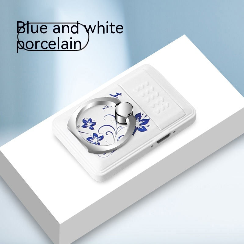 Multifonctionnel Portable Bleu et Blanc Porte-Téléphone Porcelaine Cigarette Lighter