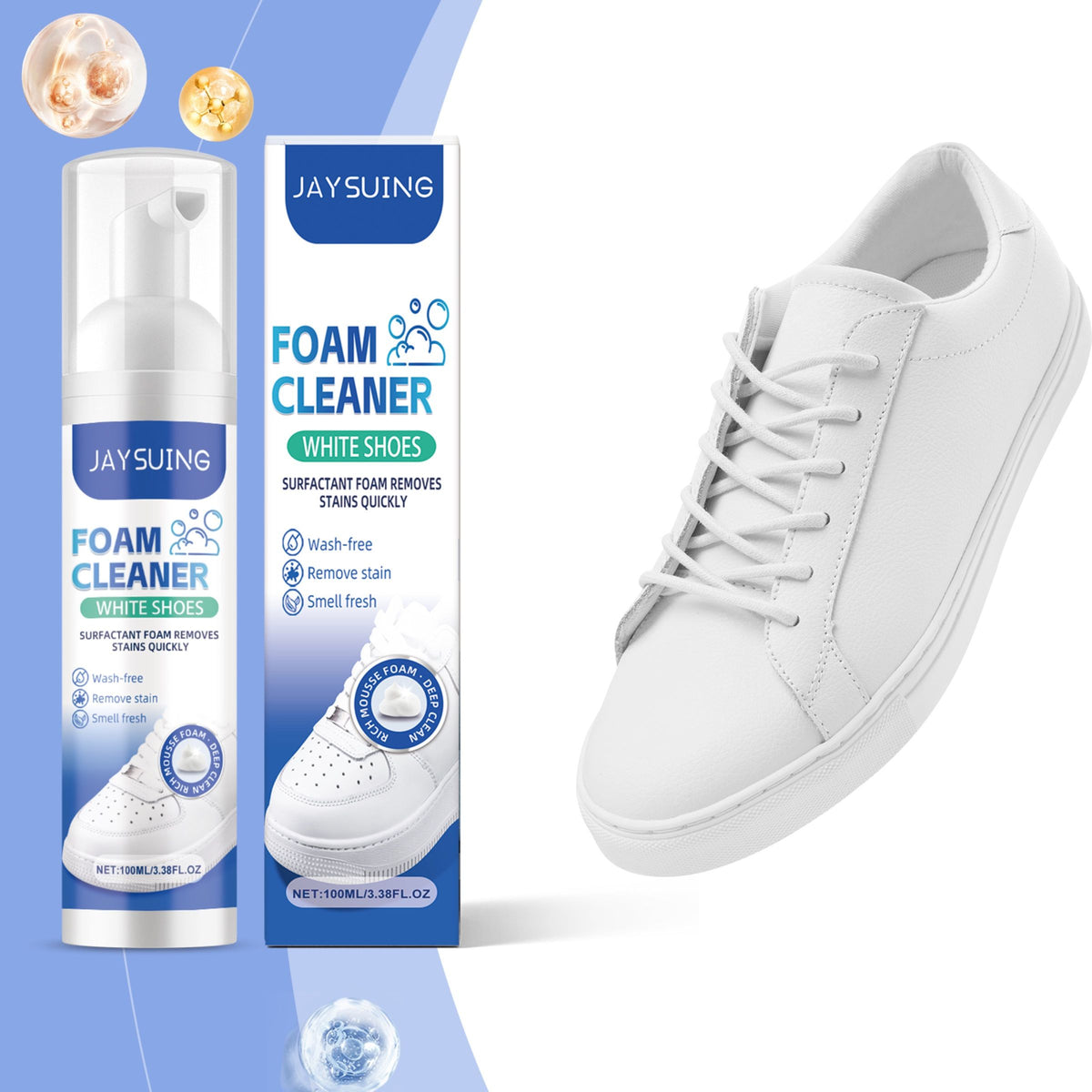 Nettoyeur de mousse de chaussures blanches JAYSUING