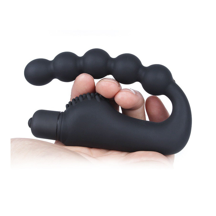 Massager prostate silicone avec fonction vibration - Design ergonomique flexible