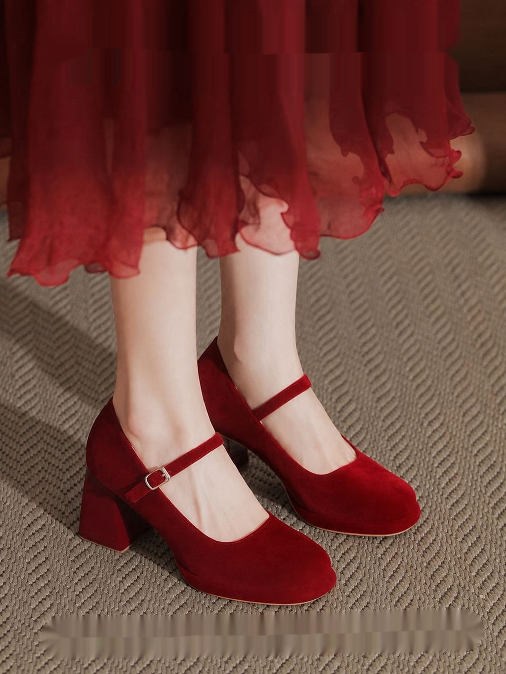 Plateforme imperméable pour femmes Mary Jane High Heels