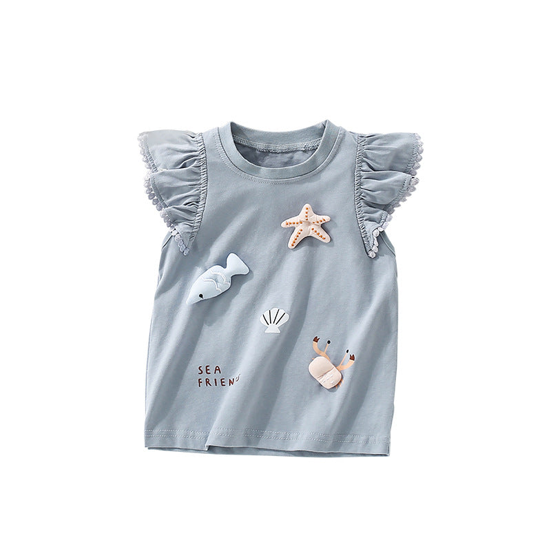 T-shirt fille Été Arrivée Top