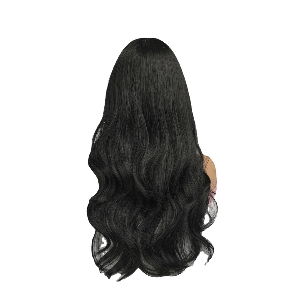 Bangs de huit caractères avec des courbes noires longues