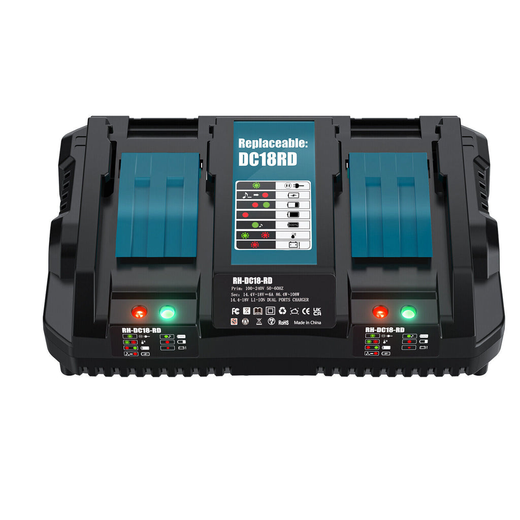 Double chargeur rapide pour batterie Li-Ion 18V BL1860 BL1830 BL1850 BL 1840 NOUVEAU